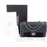 Chanel Quilted Caviar Leather Medium Double Flap Shoulder Bag