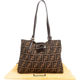 Fendi Monogram FF Zucca Canvas Tote Shoulder Bag