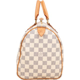 Louis Vuitton Monogram Damier Azur Speedy 30 Handbag