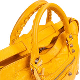 Balenciaga Yellow Leather Classic City Handbag