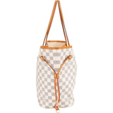 Louis Vuitton Monogram Damier Azur Canvas Neverfull MM Shoulder Bag
