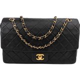 Chanel Quilted Lambskin 24K Gold Single Flap Crossbody Bag