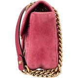 Gucci Matelassé Velvet GG Marmont Small Crossbody Bag