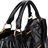 Miu Miu Quilted Vitello Shine Large Bowler Handbag