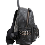 MCM Monogram Visetos Stark Studded Mini Backpack