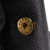 Prada Black Vitello Daino Leather Tote Handbag