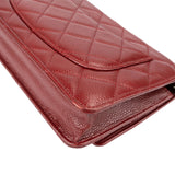 Chanel Quilted Caviar Leather Palladium Wallet On Chain Crossbody Bag