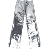 Gucci Silver Metallic Flared Pants (IT46 / DE42)