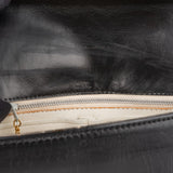 Celine Black Leather Triomphe Shoulder Bag