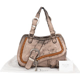 Christian Dior Metallic Leather Gaucho Saddle Handbag