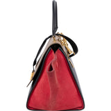 Celine Tricolor Suede Leather Trapeze Handbag