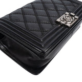Chanel Aged Quilted Calfskin Medium Boy Crossbody Bag