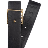 Loewe Black Leather Anagram Buckle Belt (95)
