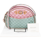 Gucci Quilted Metallic Leather Zumi Mini Crossbody Bag