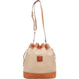 Celine Macadam Monogram Drawstring Bucket Shoulder Bag