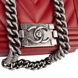 Chanel Chevron Lambskin Small Boy Single Flap Crossbody Bag