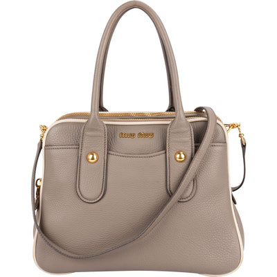 Miu Miu Vitello Daino Leather Bauletto Handbag