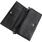 Balenciaga Black Leather Classic City Wallet On Strap Shoulder Bag