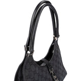 Gucci Monogram GG Black Canvas Jackie Shoulder Bag