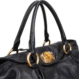 Miu Miu Vitelo Daino Turnlock Coffer Satchel Handbag