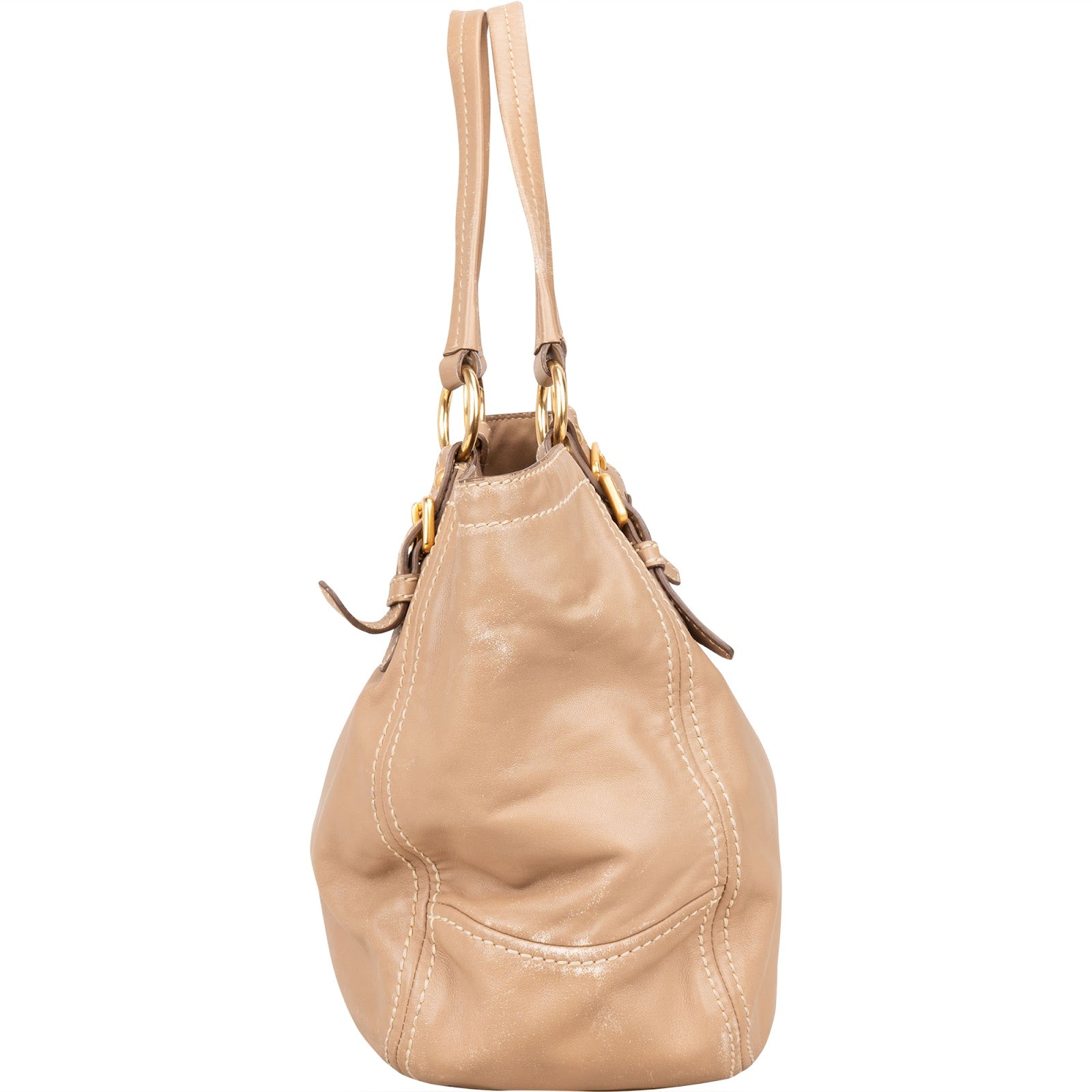 Prada Vitello Daino Leather Shoulder Bag - vintageandkickz