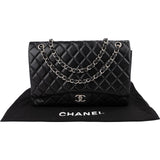 Chanel Quilted Lambskin Palladium Maxi Single Flap Crossbody Bag