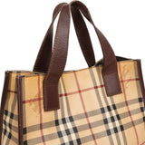 Burberry Nova-Check Monogram Small Tote Handbag