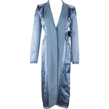 Fendi Blue Silk Paneled Dress Coat (IT40)