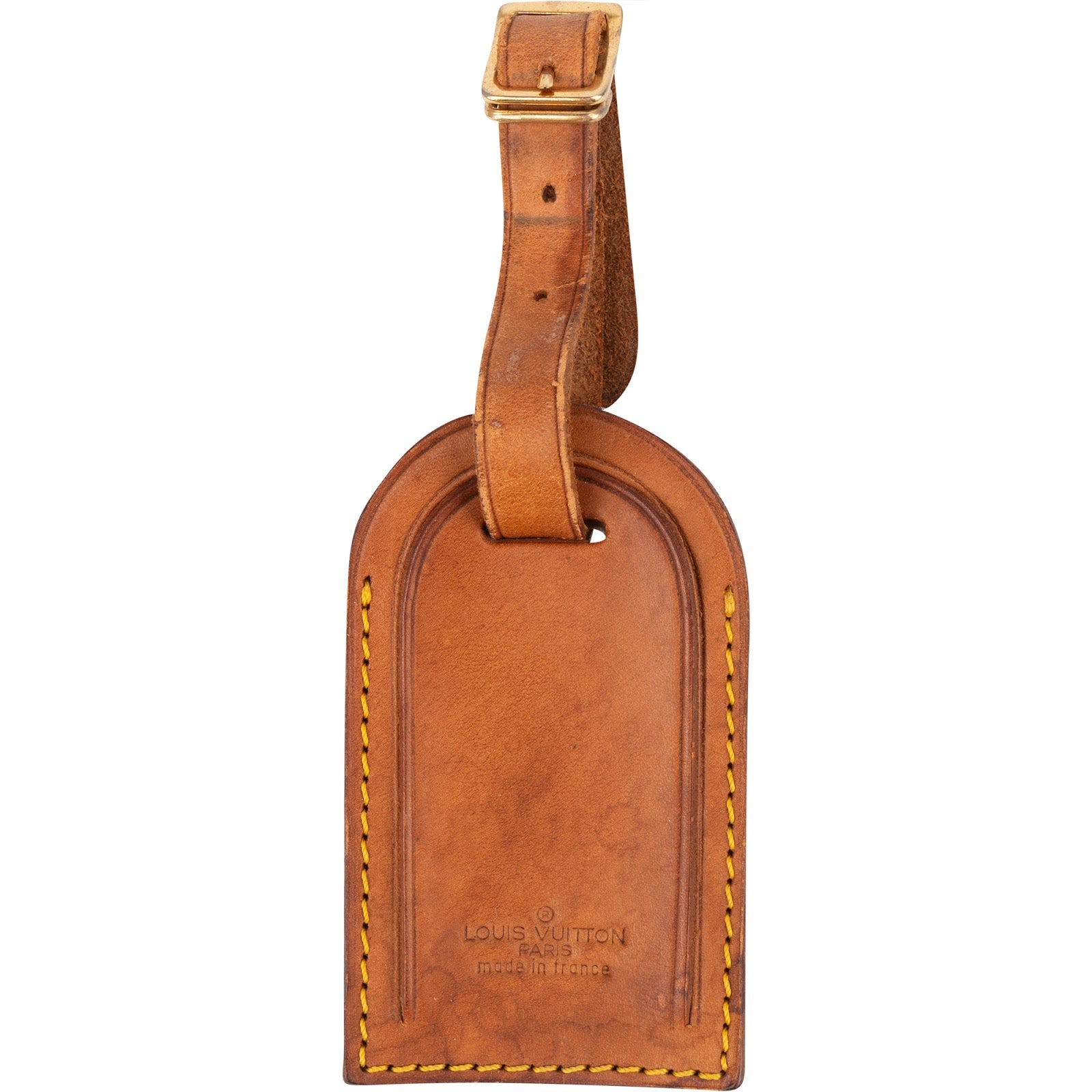 [🔄️B10 / F92] Louis Vuitton Vachetta Leather Luggage Tag - vintageandkickz