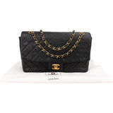 Chanel Quilted Lambskin 24K Gold Single Flap Crossbody Bag