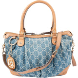 Gucci Monogram Denim GG Sukey Handbag