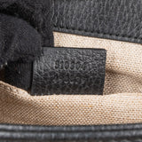 Gucci Pebbled Leather Interlocking GG Flap Crossbody Bag