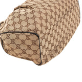 Gucci Monogram GG Canvas Brown Guccissima Leather Sukey Handbag