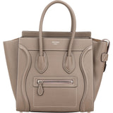 Céline Taupe Grained Calfskin Luggage Handbag