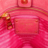 Prada Pink Vitello Lux Shine Leather Tote Handbag