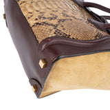Céline Python Leather Tricolor Luggage Tote Handbag