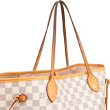 Louis Vuitton Monogram Damier Azur Canvas Neverfull MM Shoulder Bag