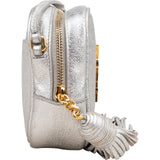 Saint Laurent Metallic Leather Lou Mini Camera Crossbody Bag
