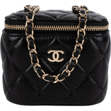 Chanel Quilted Lambskin Mini Vanity Case Crossbody Bag