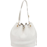 Hermès White Leather Market GM Tsubal Bucket Shoulder Bag