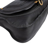 Chloé Black Grainded Leather Marcie Handbag