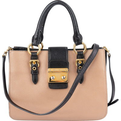 [🔄️B24 / F20] Miu Miu Multicolor Madras Leather Top Handle Crossbody Bag - vintageandkickz