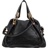 Chloé Black Leather Paraty Shoulder Handbag