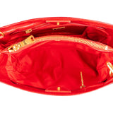 Miu Miu Red Leather Vitello Shine Tote Handbag