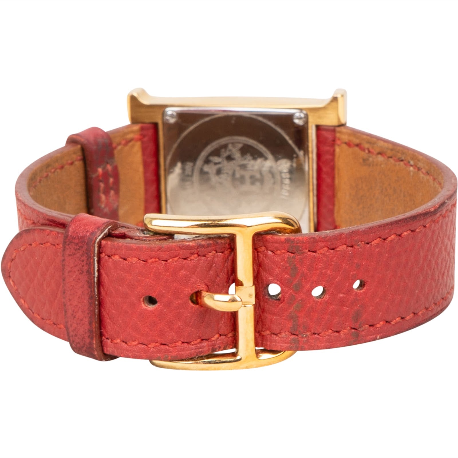 Hermès Gold Tone Heure H HH1.201 Women Watch - vintageandkickz