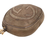 Gucci Nubuk Leather Soho Disco Round Crossbody Bag