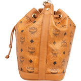 MCM Monogram Visetos Drawstring Bucket Crossbody Bag
