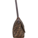 Fendi Monogram FF Zucca Mamma Baguette Shoulder Bag