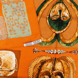 Hermès Les Masques Silk 90 Scarf Tuch