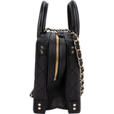 Chanel Quilted Lambskin CC Stitched Vanity Crossbody Handbag